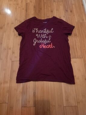Cat & Jack Burgundy Short Sleeve Graphic Tee